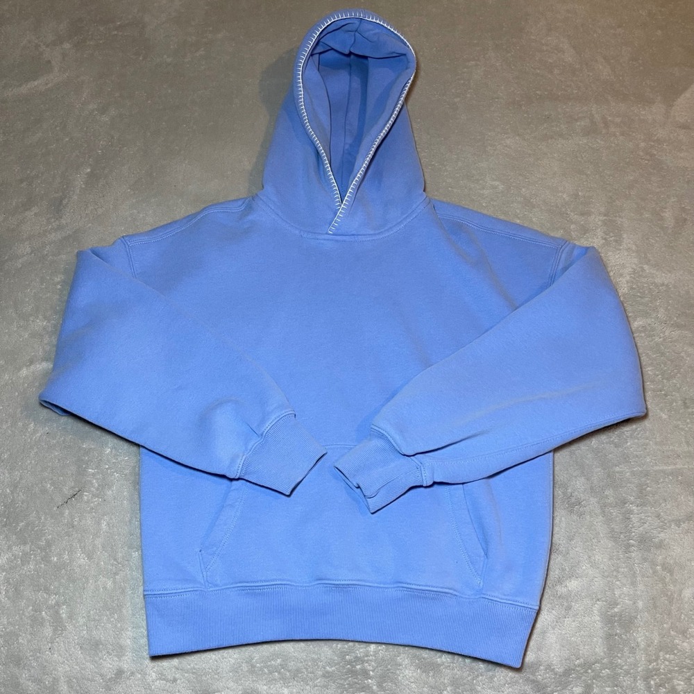 Abercrombie & Fitch Hoodie Women XS Blue Soft A&F Collection Sweatshirt Y2K